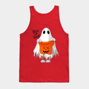 Trick or Treat Ghost Halloween T-Shirt Tank Top
